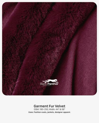 Garment Fur Velvet Fabric 180-250 GSM | 44” & 58” Width | Coats, Jackets & Designer Apparel in Surat
